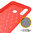 Flexi Slim Carbon Fibre Case for Vivo Y17 / Y12 - Brushed Red